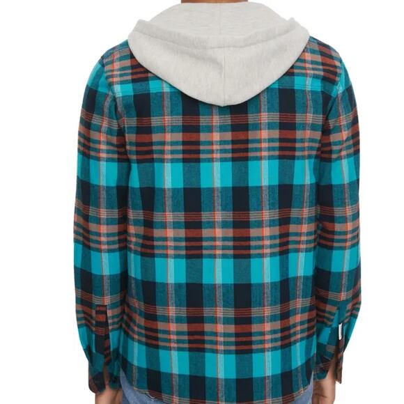 Eleven Paris Men’s Multi-Color Plaid Jacket w/ Hood, Button Up, NWT! - Picture 2 of 8